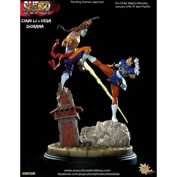 Street Fighter 4 Chun-Li VS Vega Statue 38cm